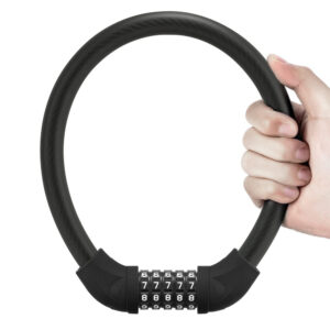 Rockbros RKS870-BK bicycle lock with code, steel cable, 85 cm - black - Image 3