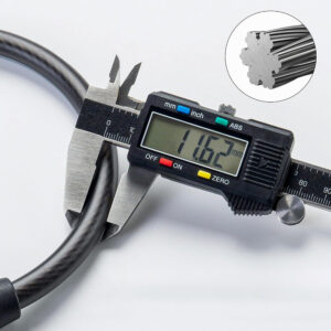 Rockbros 87639-4 bicycle lock with code and steel cable - black - Image 3