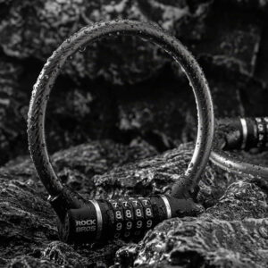 Rockbros 87639-4 bicycle lock with code and steel cable - black - Image 5