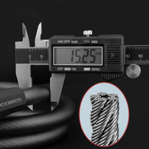Rockbros RKS507 bicycle lock with 5-digit code, steel cable, 180 cm - black - Image 2
