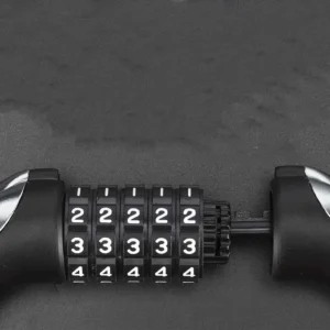 Rockbros RKS531 bike lock with 5-digit code, steel cable, 180 cm, with LED lighting - black - Image 9