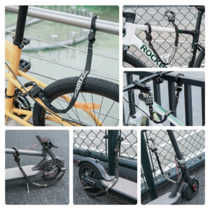 Rockbros 85922 Chain Lock for Scooters and Bikes - Black - Image 3