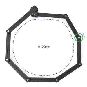 Rockbros 829 Folding Code Bike Lock - Black - Image 2