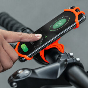 Rockbros LF436 Handlebar Clamp Phone Holder - Orange - Image 4