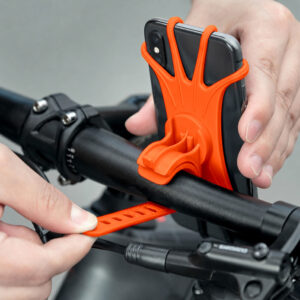 Rockbros LF436 Handlebar Clamp Phone Holder - Orange - Image 5
