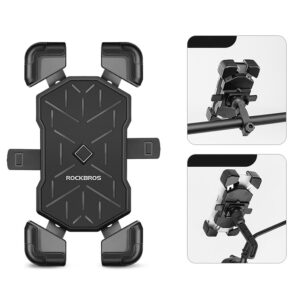 Rockbros HW-117 Handlebar Clamp Phone Holder - Black and Gray - Image 2