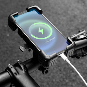 Rockbros HW-117 Handlebar Clamp Phone Holder - Black and Gray - Image 4