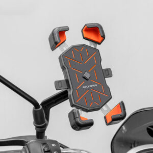 Rockbros HW-117 Handlebar Clamp Phone Holder - Black and Orange - Image 2