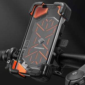 Rockbros HW-117 Handlebar Clamp Phone Holder - Black and Orange - Image 5