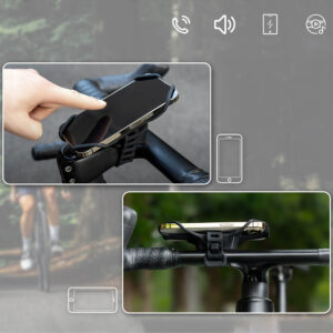 Rockbros 250015001 silicone clamp phone holder - black - Image 4