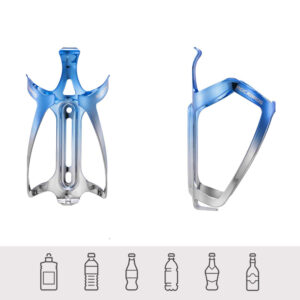 Rockbros RKL02 Aluminum Bottle Cage - Blue and Silver - Image 2