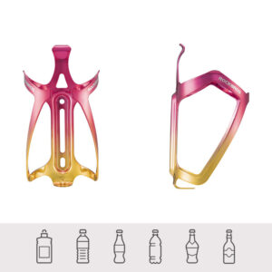 Rockbros RKL02 Aluminum Bottle Cage - Red and Gold - Image 2