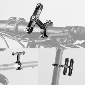 Rockbros KS-415 Aluminum Adjustable Bottle Cage Adapter - Black - Image 2