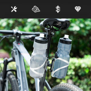 Rockbros KS-415 Aluminum Adjustable Bottle Cage Adapter - Black - Image 3