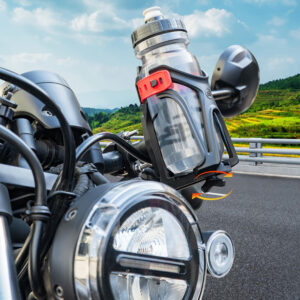Rockbros 31210029 Motorcycle Bottle Holder - Black and Red - Image 5
