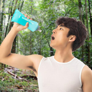 Rockbros 35210027001 soft flask running water bottle 500 ml - light blue - Image 6