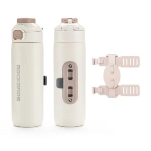 Rockbros S550H-1 700 ml Thermal Bottle with Magnetic Holder and Mounting Strap - Beige - Image 2