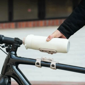 Rockbros S550H-1 700 ml Thermal Bottle with Magnetic Holder and Mounting Strap - Beige - Image 7