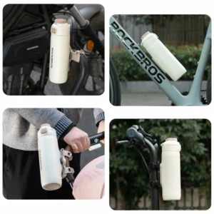 Rockbros S550H-1 700 ml Thermal Bottle with Magnetic Holder and Mounting Strap - Beige - Image 8