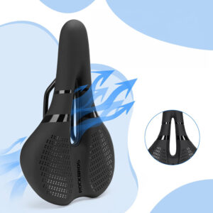 Rockbros 8182 city bicycle saddle, comfortable, anatomical - black - Image 4