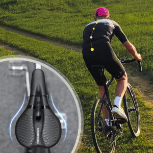 Rockbros 8182 city bicycle saddle, comfortable, anatomical - black - Image 6