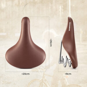 Rockbros 6800S retro comfort bicycle saddle - brown - Image 8