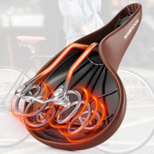 Rockbros 6800S retro comfort bicycle saddle - brown - Image 9