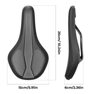Rockbros B824 sports ergonomic bicycle saddle - black - Image 5