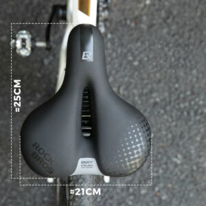Rockbros 6876 comfortable ergonomic bicycle saddle - black - Image 4