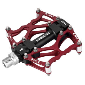 Rockbros JT201012LR 2010-12L Aluminum Platform Bicycle Pedals - Red - Image 2