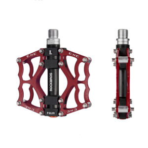 Rockbros JT201012LR 2010-12L Aluminum Platform Bicycle Pedals - Red - Image 4