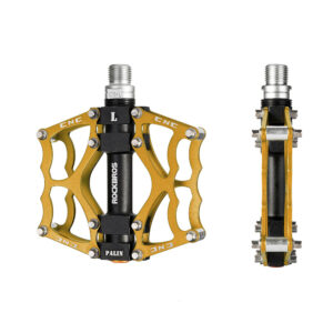 Rockbros JT201012LG 2010-12L Aluminum Platform Bicycle Pedals - Gold - Image 3