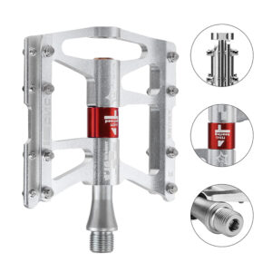 Rockbros JT410 4.10 4 Bearing Bicycle Pedals - Silver - Image 3