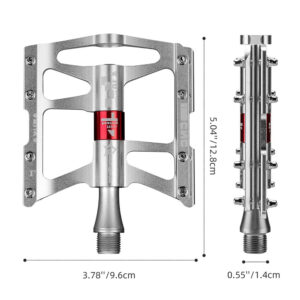 Rockbros JT410 4.10 4 Bearing Bicycle Pedals - Silver - Image 4
