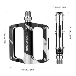Rockbros K306-BK MTB Aluminum Bicycle Pedals - Black - Image 2
