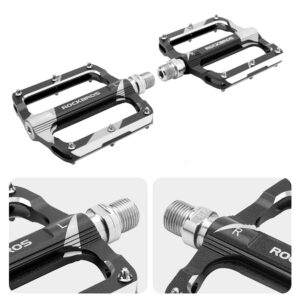 Rockbros K306-BK MTB Aluminum Bicycle Pedals - Black - Image 3