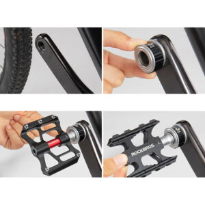 Rockbros K3462F-BK Detachable Quick Release Bicycle Pedals - Black - Image 3