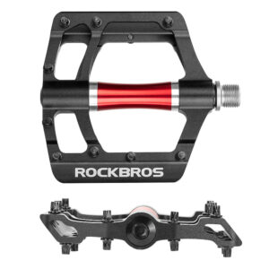 Rockbros 2020-12CBK Platform Aluminum Bicycle Pedals - Black - Image 5