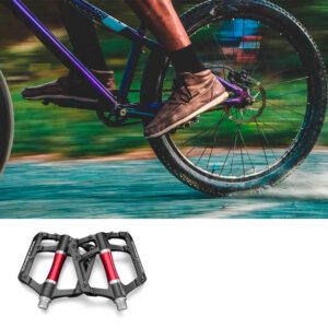 Rockbros 2020-12CBK Platform Aluminum Bicycle Pedals - Black - Image 7