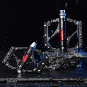 Rockbros 2020-12BBK Platform Aluminum Bicycle Pedals - Black - Image 3
