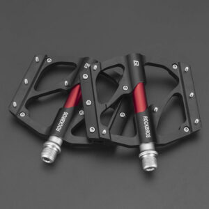 Rockbros 2020-12BBK Platform Aluminum Bicycle Pedals - Black - Image 4