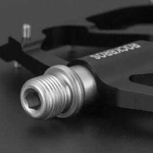 Rockbros 2020-12BBK Platform Aluminum Bicycle Pedals - Black - Image 6