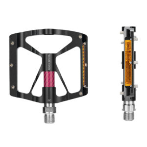 Rockbros K307PT Aluminum Reflective Platform Bicycle Pedals - Black - Image 3