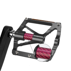 Rockbros K307PT Aluminum Reflective Platform Bicycle Pedals - Black - Image 4