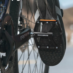 Rockbros K371 Reflective Aluminum Bicycle Pedals with Sealed Bearings - Black - Image 5