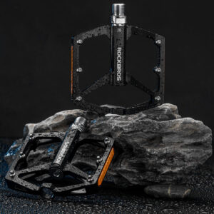 Rockbros K371 Reflective Aluminum Bicycle Pedals with Sealed Bearings - Black - Image 7
