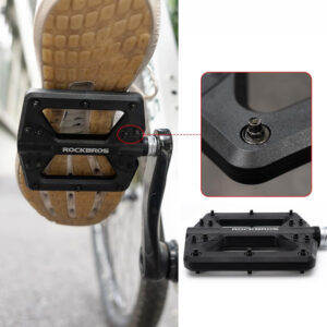 Rockbros 2022-12A Nylon Bicycle Pedals - Black - Image 3