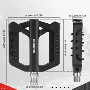 Rockbros RK01 Nylon Bicycle Pedals - Black - Image 3