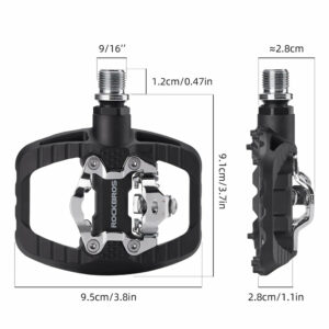 Rockbros PD303 Half-Lock Platform Bicycle Pedals - Black - Image 2