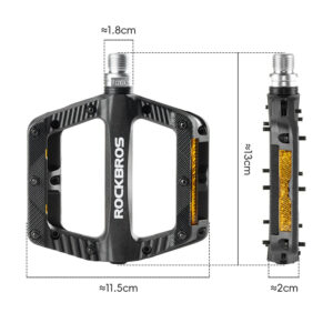 Rockbros BP2501 Reflective Nylon Bicycle Pedals - Black - Image 2